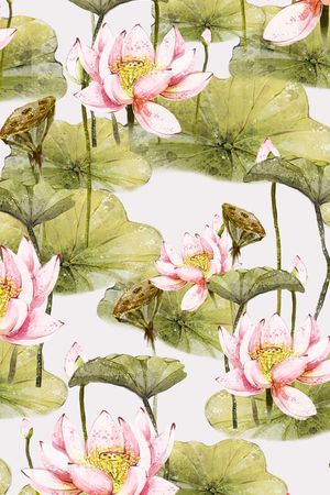 荷花印花华亿平台图片