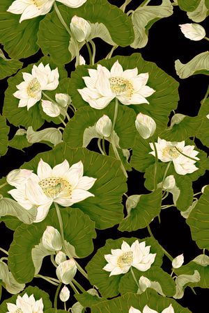 荷花印花华亿平台图片