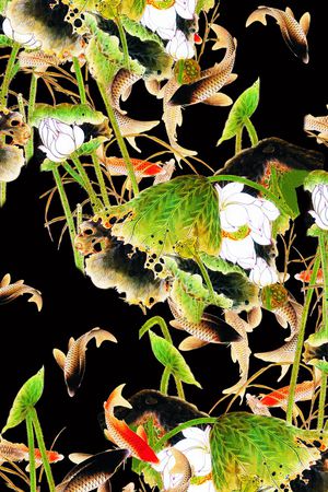 荷花印花华亿平台图片