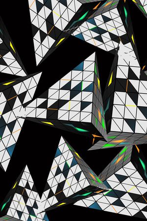 三角形印花华亿平台图片