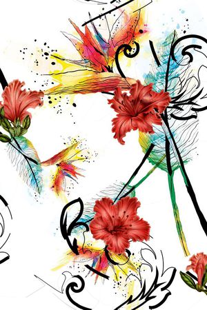 水彩印花华亿平台图片