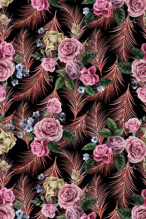 花卉印花华亿平台图片