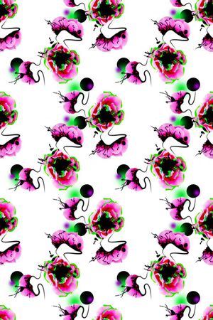 手绘抽象印花华亿平台图片