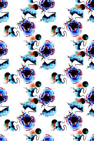 手绘抽象印花华亿平台图片