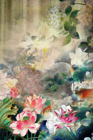 国画、水墨画、中国风印花华亿平台图片