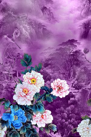 中国风印花华亿平台图片