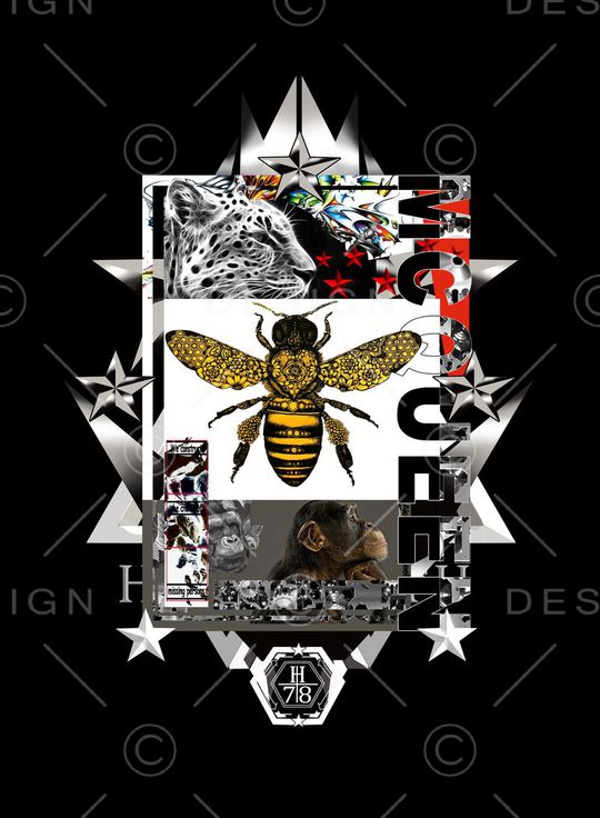 欧美潮牌男装T恤印花华亿平台图片