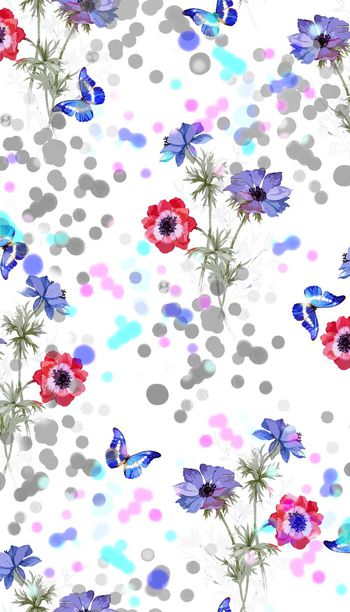 花卉印花华亿平台图片