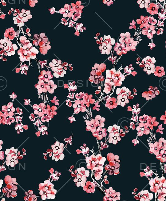 手绘时尚花卉印花印花华亿平台图片