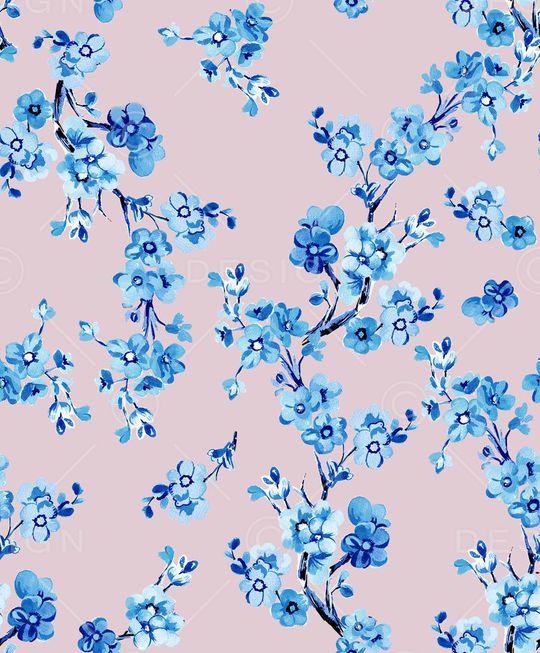 手绘时尚花卉印花印花华亿平台图片