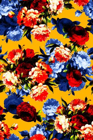 高清花卉印花华亿平台图片