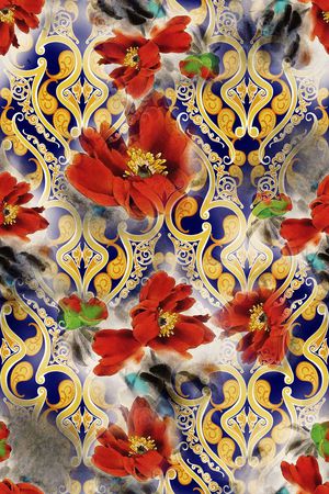 不规则几何印花华亿平台图片