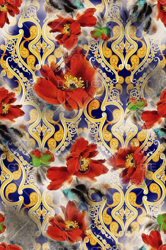 不规则几何印花华亿平台图片