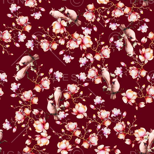 花鸟印花华亿平台图片