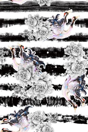 鸟类印花华亿平台图片