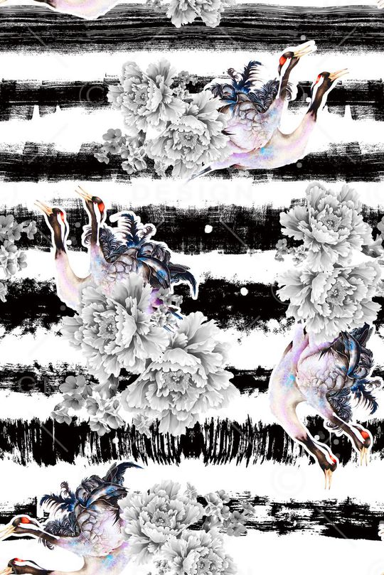 鸟类印花华亿平台图片