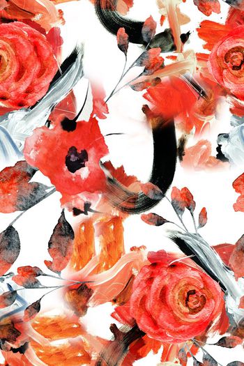 玫瑰印花华亿平台图片