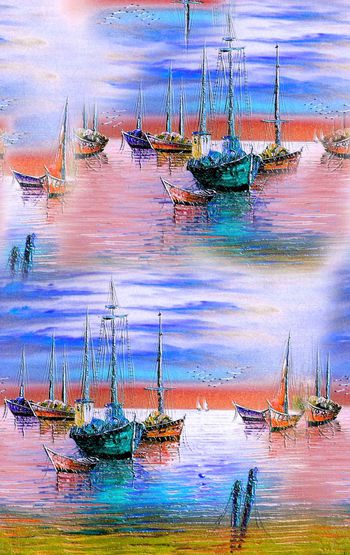 709288-0919油画帆船-3