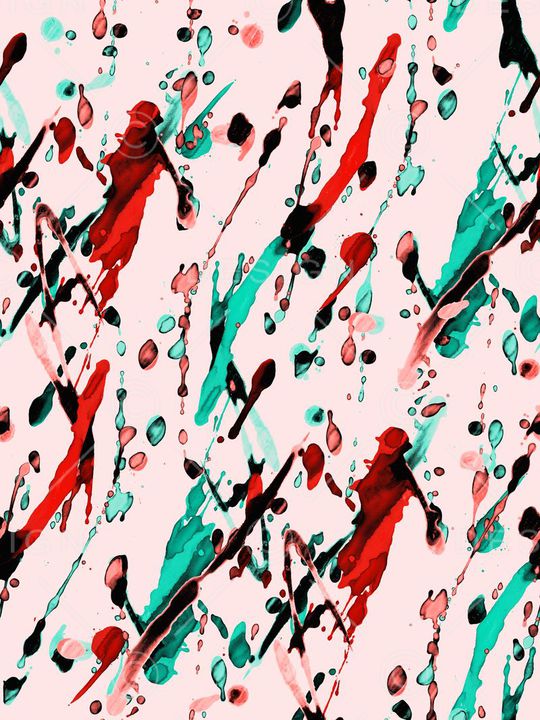 抽象笔触印花华亿平台图片