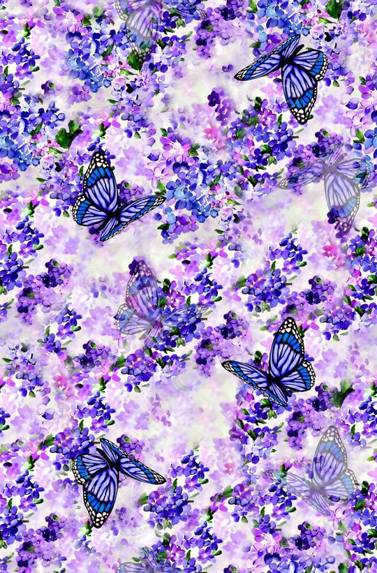 抽象手绘满版花卉印花华亿平台图片