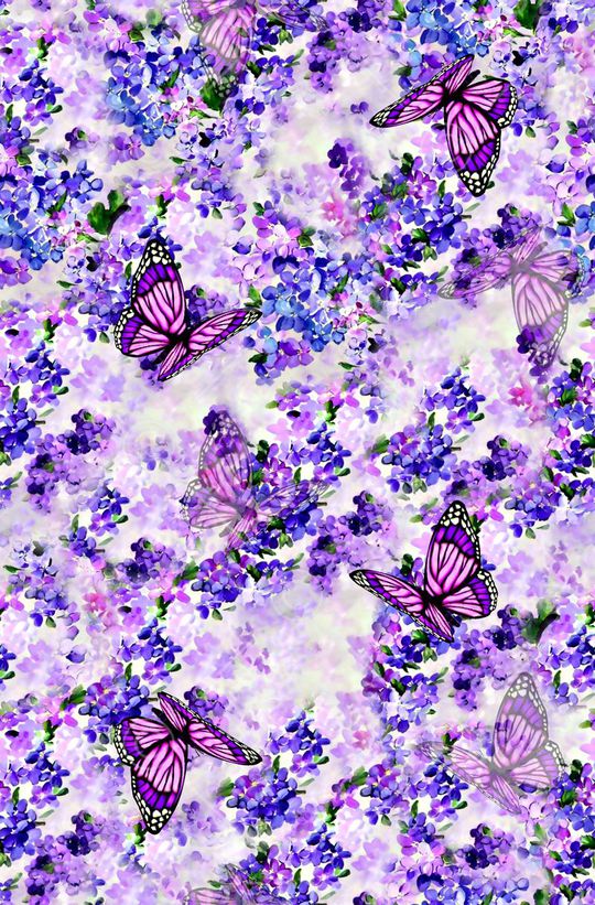 抽象手绘满版花卉印花华亿平台图片