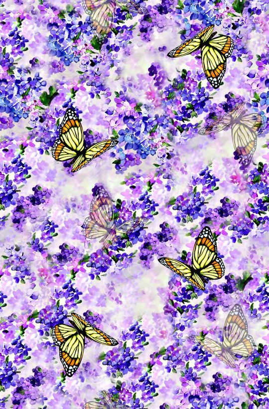 抽象手绘满版花卉印花华亿平台图片