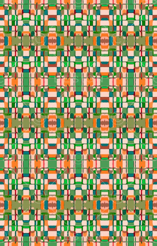 几何图案印花华亿平台图片