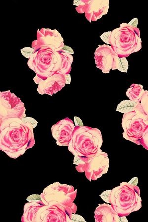 复古玫瑰印花华亿平台图片