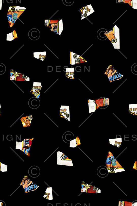 几合拼块印花华亿平台图片