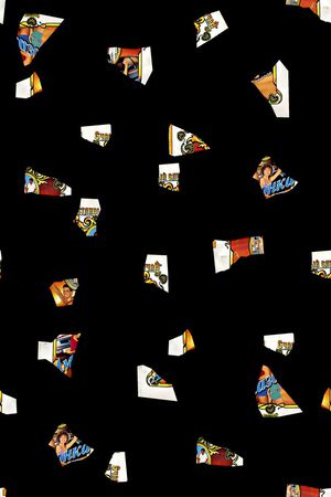 几合拼块印花华亿平台图片