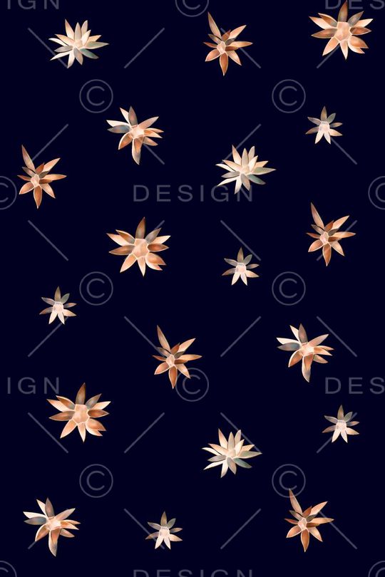 抽象手绘满版花卉印花华亿平台图片