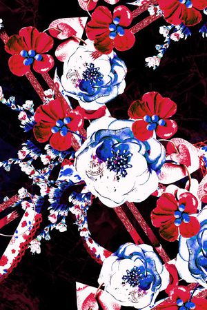 女装连衣裙外套T恤抽象印花华亿平台图片