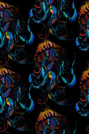 抽象印花华亿平台图片