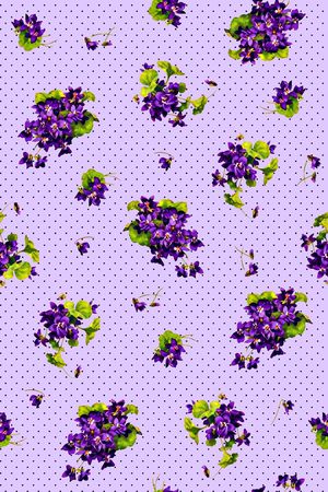 抽象手绘满版花卉印花华亿平台图片