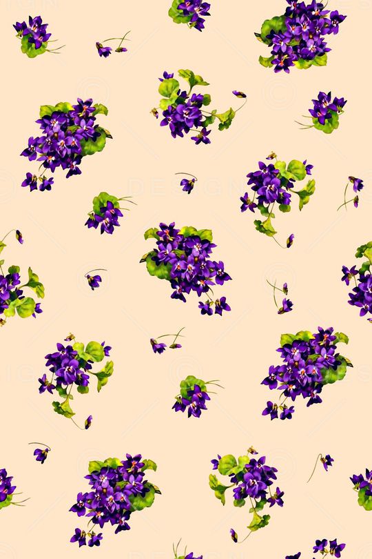 抽象手绘满版花卉印花华亿平台图片