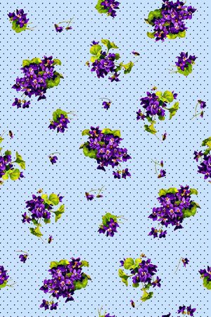 抽象手绘满版花卉印花华亿平台图片