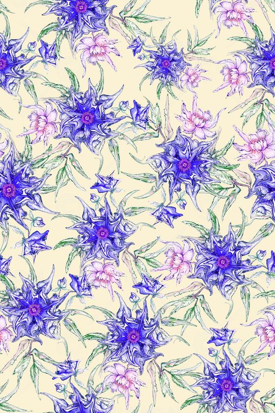 花卉印花华亿平台图片