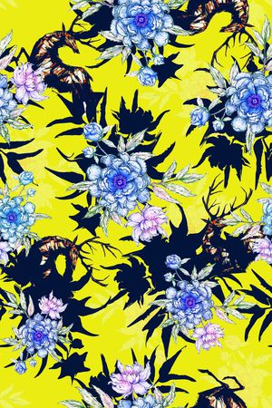 花卉印花华亿平台图片