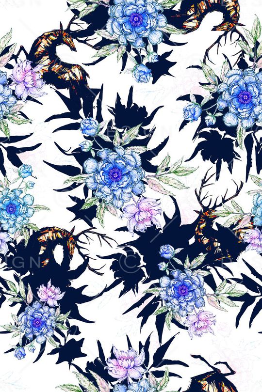 花卉印花华亿平台图片