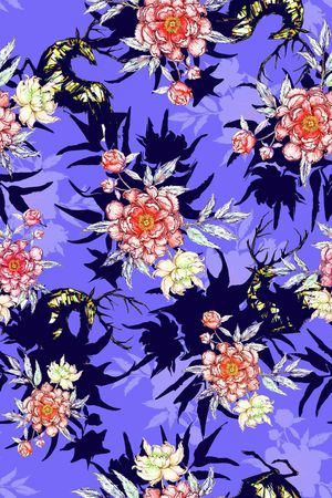 花卉印花华亿平台图片