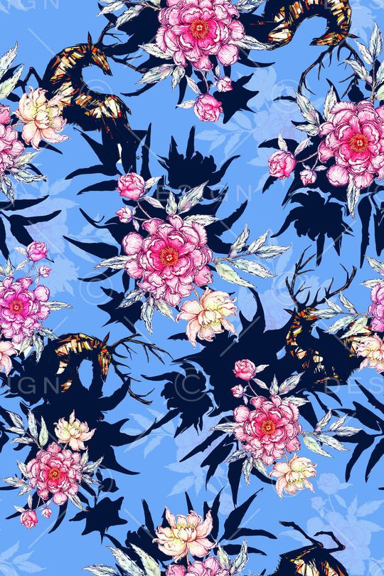 花卉印花华亿平台图片