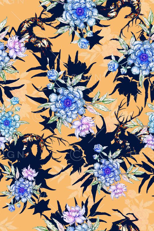 花卉印花华亿平台图片