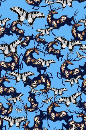 蝴蝶印花华亿平台图片