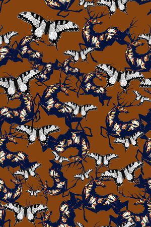 蝴蝶印花华亿平台图片