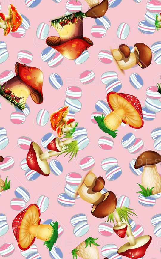 蘑菇印花华亿平台图片