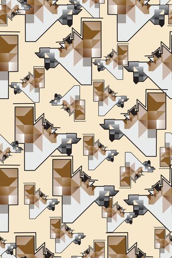 小方块印花华亿平台图片