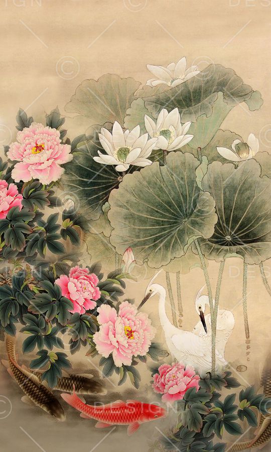 荷花印花华亿平台图片