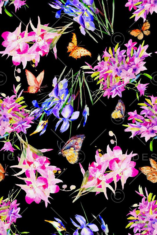 花卉印花华亿平台图片