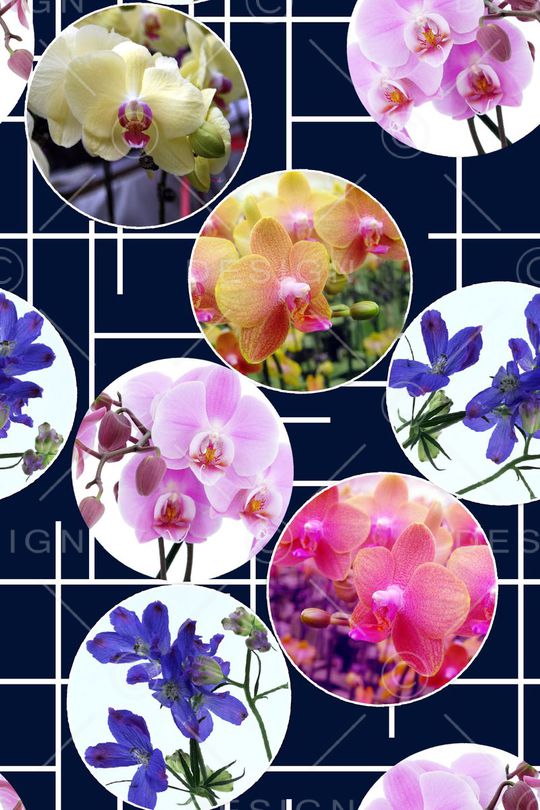 花卉印花华亿平台图片