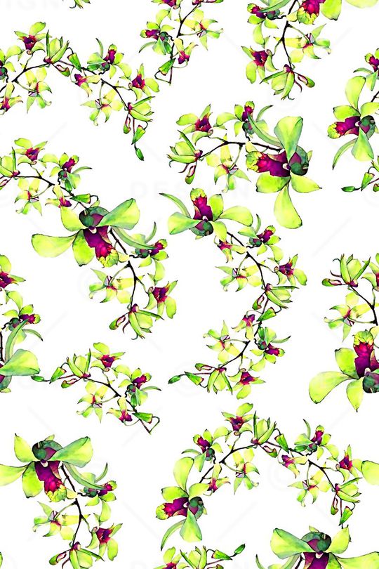 抽象手绘满版花卉印花华亿平台图片